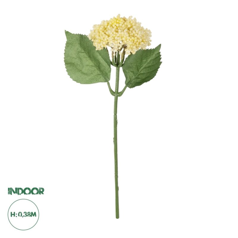 GloboStar® Artificial Garden WHITE SEDUM BRANCH 21339 Τεχνητό Διακοσμητικό Κλαδί Λευκό Σέδο Y38cm