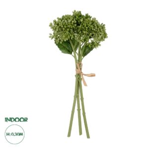 GloboStar® Artificial Garden GREEN HYACINTH BOUQUET 21354 Τεχνητό Διακοσμητικό Μπουκέτο Πράσινος Υάκυνθος Y30cm