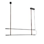 ΦΩΤΙΣΤΙΚΟ ΚΡΕΜΑΣΤΟ ΜΕΤΑΛΛΟ-ΔΕΡΜΑ LED 2x20W 3000K 4100Lm 1400X60X1200mm ΜΑΥΡΟ ARTE ILLUMINA LINEA