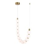 ΦΩΤΙΣΤΙΚΟ ΚΡΕΜΑΣΤΟ ΜΕΤΑΛΛΟ LED 12W 3000K 858Lm  430X1890mm ΜΠΡΟΝΖΕ-ΛΕΥΚΟ  ARTE ILLUMINA TREA
