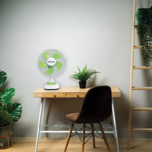 ΑΝΕΜΙΣΤΗΡΑΣ ΕΠΙΤΡΑΠΕΖΙΟΣ ΛΕΥΚΟ-ΠΡΑΣΙΝΟ Φ34.5 10W ΕΠΑΝΑΦΟΡΤΙΖΟΜΕΝΟΣ ΜΕ ΗΛΙΑΚΟ ΠΑΝΕΛ ΚΑΙ ΛΑΜΠΑ