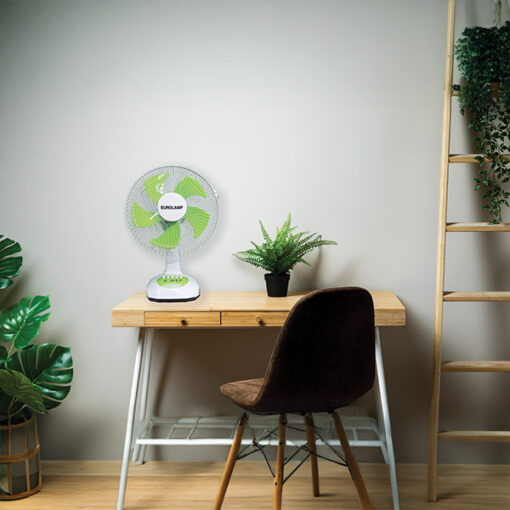 ΑΝΕΜΙΣΤΗΡΑΣ ΕΠΙΤΡΑΠΕΖΙΟΣ ΛΕΥΚΟ-ΠΡΑΣΙΝΟ Φ34.5 10W ΕΠΑΝΑΦΟΡΤΙΖΟΜΕΝΟΣ ΜΕ ΗΛΙΑΚΟ ΠΑΝΕΛ ΚΑΙ ΛΑΜΠΑ
