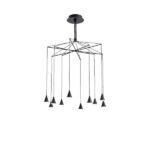 ΦΩΤΙΣΤΙΚΟ ΚΡΕΜΑΣΤΟ LED 50W 3000K Φ800X1200mm ΜΑΥΡΟ ARTE ILLUMINA CAMPANELLE