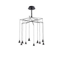ΦΩΤΙΣΤΙΚΟ ΚΡΕΜΑΣΤΟ LED 50W 3000K Φ800X1200mm ΜΑΥΡΟ ARTE ILLUMINA CAMPANELLE