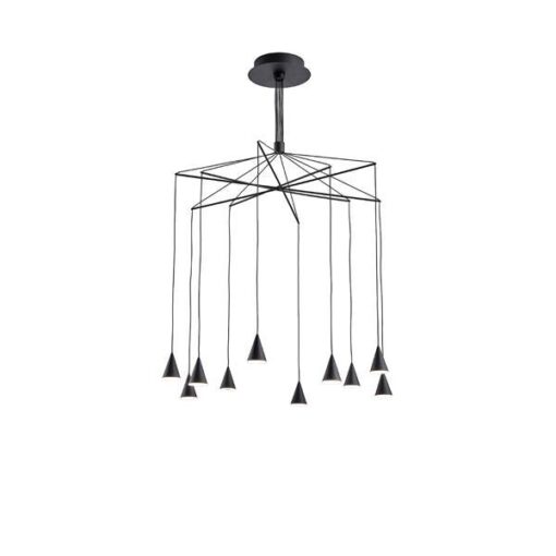 ΦΩΤΙΣΤΙΚΟ ΚΡΕΜΑΣΤΟ LED 50W 3000K Φ800X1200mm ΜΑΥΡΟ ARTE ILLUMINA CAMPANELLE