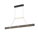 ΦΩΤΙΣΤΙΚΟ ΚΡΕΜΑΣΤΟ ΑΛΟΥΜΙΝΙΟ LED 21W 3000K 2100Lm 1200X1200mm ΜΑΥΡΟ-ΧΡΥΣΟ ARTE ILLUMINA LUIS