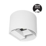 ΑΠΛΙΚΑ ΤΟΙΧΟΥ ΑΛΟΥΜΙΝΙΟΥ ΛΕΥΚΗ 10W 3CCT 135X120X100mm ME GLASS DIFUSER ARTE ILLUMINA