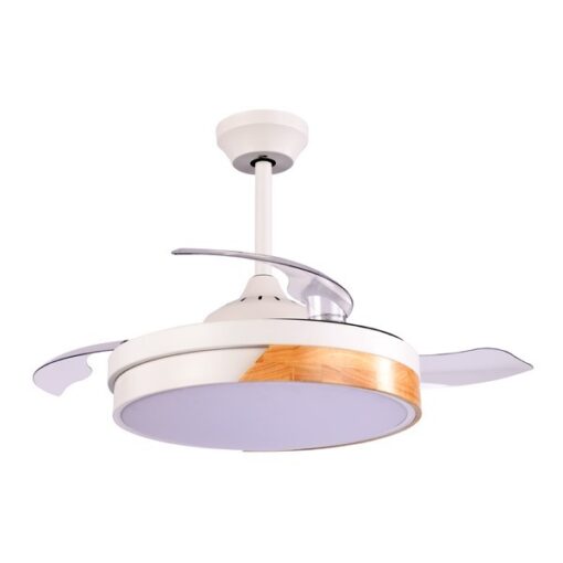 ΑΝΕΜΙΣΤΗΡΑΣ ΟΡΟΦΗΣ ΛΕΥΚΟΣ ΜΕ ΑΝΟΙΓΟΚΛΕΙΟΜΕΝΕΣ ΦΤΕΡΩΤΕΣ Φ107 ΗΧΕΙΟ BLUETOOTH LED ΦΩΣ ΚΑΙ ΚΟΝΤΡΟΛ  32W DC MOTEΡ