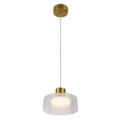 ΦΩΤΙΣΤΙΚΟ ΚΡΕΜΑΣΤΟ MΕΤΑΛΛΟ-ΓΥΑΛΙ LED 8W 3000K 624Lm 200X115mm  ΜΠΡΟΝΖΕ-ΔΙΑΦΑΝΟ ARTE ILLUMINA NIMBUS