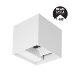 ΑΠΛΙΚΑ ΤΟΙΧΟΥ ΑΛΟΥΜΙΝΙΟΥ CUBE ΛΕΥΚΗ 10W 3CCT 100X100X100 mm ME GLASS DIFUSER ARTE ILLUMINA