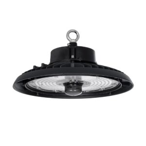 GLOBOSTAR® INDUSTRY 61706 Βιομηχανικό Φωτιστικό Καμπάνα High Bay UFO Τεχνολογίας Smart Group Linkable Control System 2.4Ghz με Αισθητήρα Κίνησης Microwave LED 200W 30000lm SDCM<5 90° AC 85-265V Αδιάβροχο IP65 IK08 Φυσικό Λευκό 5000K - 338 x Sanan Opto SMD Chip & TÜV SÜD Driver - Μαύρο Χυτό Αλουμίνιο - Μ30 x Π30 x Υ16cm - 5 Χρόνια Εγγύηση