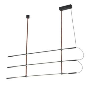 ΦΩΤΙΣΤΙΚΟ ΚΡΕΜΑΣΤΟ ΜΕΤΑΛΛΟ LED 3x20W 3000K 6100Lm 1400X60X1200mm ΜΑΥΡΟ ARTE ILLUMINA LINEA