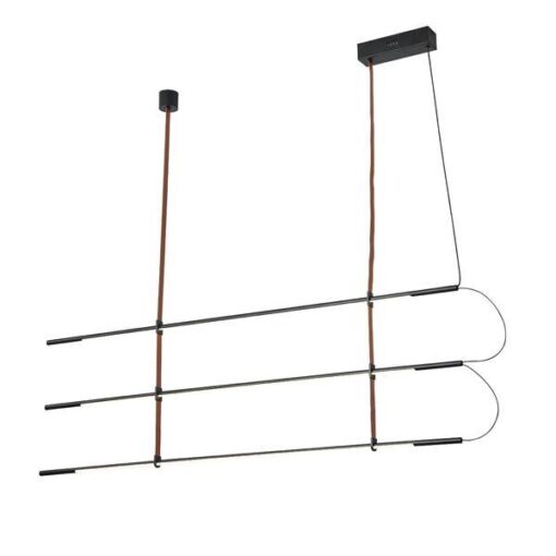 ΦΩΤΙΣΤΙΚΟ ΚΡΕΜΑΣΤΟ ΜΕΤΑΛΛΟ LED 3x20W 3000K 6100Lm 1400X60X1200mm ΜΑΥΡΟ ARTE ILLUMINA LINEA