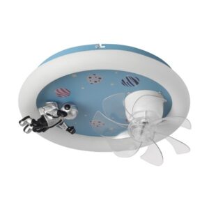ΑΝΕΜΙΣΤΗΡΑΣ ΟΡΟΦΗΣ ΠΑΙΔΙΚΟΣ ΑΣΤΡΟΝΑΥΤΗΣ ΜΠΛΕ 15W ΜΕ LED ΦΩΣ 48W ΚΑΙ ΚΟΝΤΡΟΛ