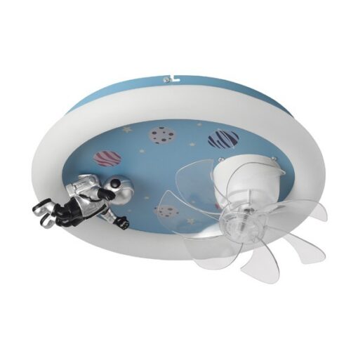 ΑΝΕΜΙΣΤΗΡΑΣ ΟΡΟΦΗΣ ΠΑΙΔΙΚΟΣ ΑΣΤΡΟΝΑΥΤΗΣ ΜΠΛΕ 15W ΜΕ LED ΦΩΣ 48W ΚΑΙ ΚΟΝΤΡΟΛ