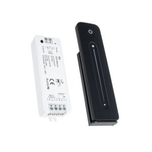 GloboStar® 73119 V1+R11 SKYDANCE ΣΕΤ Dimmer & Ασύρματο Χειριστήριο Αφής 1 Group RF 2.4Ghz 8A Max DC 5-36V (288W) – DC 3V IP20 – 5 Χρόνια Εγγύηση