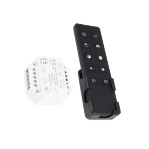 GloboStar® 73125 S1-B+R1 SKYDANCE ΣΕΤ Dimmer & Ασύρματο Χειριστήριο Αφής 1 Group RF 2.4Ghz 1.5A Max AC100-240V (360W) – DC 3V IP20 – 5 Χρόνια Εγγύηση