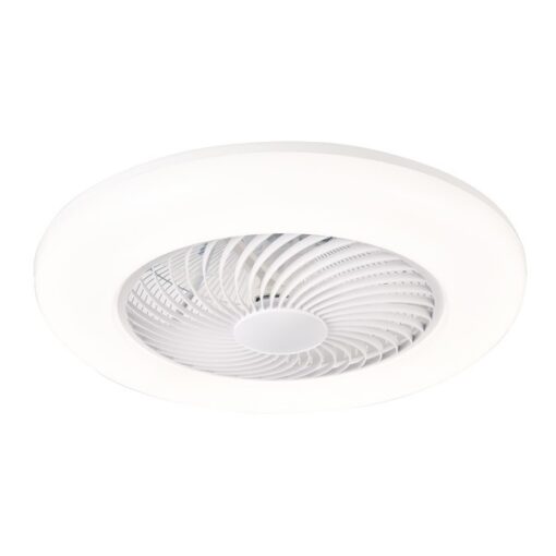ΑΝΕΜΙΣΤΗΡΑΣ ΠΛΑΦΟΝΙΕΡΑ ΟΡΟΦΗΣ ΛΕΥΚΟΣ Φ55 DC ΜΟΤΕΡ 15W ME LED ΦΩΣ 50W