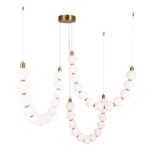 ΦΩΤΙΣΤΙΚΟ ΚΡΕΜΑΣΤΟ ΜΕΤΑΛΛΟ LED 35W 3000K 2730Lm 900Χ1890mm ΜΠΡΟΝΖΕ-ΛΕΥΚΟ  ARTE ILLUMINA TREA