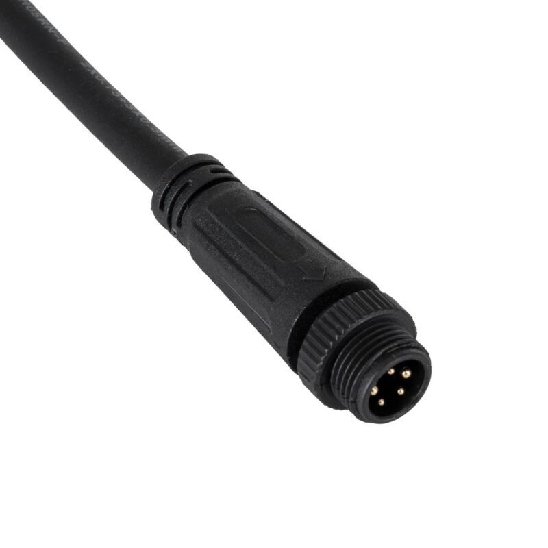 GloboStar® 90780 Καλώδιο Τροφοδοσίας από DC Female σε Ατερμάτιστο Καλώδιο για RGB Spot & Wall Washer Μαύρο Μ1.5 x Π1.5 x Y20cm