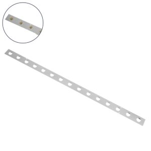 GloboStar® 90829 Μεταλλικο Καλυμμα 1 Μέτρου 15 Τεμαχίων για Ψηφιακή Αλυσίδα Γιρλάντα 20 Σποτ LED με Κωδικό 90140 Ασημί Μ100 x Π4.7 x Υ1cm