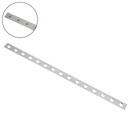 GloboStar® 90829 Μεταλλικο Καλυμμα 1 Μέτρου 15 Τεμαχίων για Ψηφιακή Αλυσίδα Γιρλάντα 20 Σποτ LED με Κωδικό 90140 Ασημί Μ100 x Π4.7 x Υ1cm