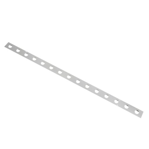 GloboStar® 90829 Μεταλλικο Καλυμμα 1 Μέτρου 15 Τεμαχίων για Ψηφιακή Αλυσίδα Γιρλάντα 20 Σποτ LED με Κωδικό 90140 Ασημί Μ100 x Π4.7 x Υ1cm