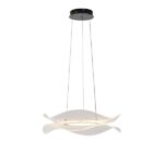ΦΩΤΙΣΤΙΚΟ ΚΡΕΜΑΣΤΟ ΑΚΡΥΛΙΚΟ ΣΤΡΟΓΓΥΛΟ LED 48W Ø 540mm 3000K 4320Lm ΜΑΥΡΟ ARTE ILLUMINA FIRENZE
