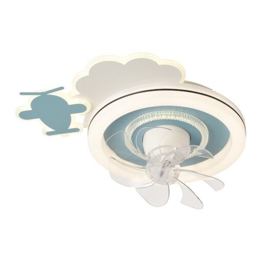 ΑΝΕΜΙΣΤΗΡΑΣ ΟΡΟΦΗΣ ΠΑΙΔΙΚΟΣ ΑΕΡΟΠΛΑΝΑΚΙ ΜΠΛΕ 15W ΜΕ LED ΦΩΣ 65W ΚΑΙ ΚΟΝΤΡΟΛ