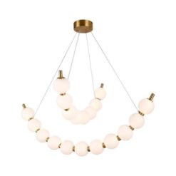 ΦΩΤΙΣΤΙΚΟ ΚΡΕΜΑΣΤΟ ΜΕΤΑΛΛΟ LED 19W 3000K 1170Lm 800X1420mm  ΜΠΡΟΝΖΕ-ΛΕΥΚΟ ARTE ILLUMINA TREA