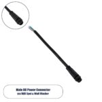 GloboStar® 90780 Καλώδιο Τροφοδοσίας από DC Female σε Ατερμάτιστο Καλώδιο για RGB Spot & Wall Washer Μαύρο Μ1.5 x Π1.5 x Y20cm