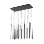 ΦΩΤΙΣΤΙΚΟ ΚΡΕΜΑΣΤΟ ΑΛΟΥΜΙΝΙΟ LED 47W 3000K 4700Lm 940X1500mm ΜΑΥΡΟ ARTE ILLUMINA CASCADE