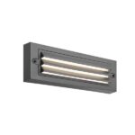ΦΩΤΙΣΤΙΚΟ ΤΟΙΧΟΥ ΜΕ ΓΡΙΛΙΕΣ LED 6W 255X42X90 3CCT IP65 ΓΡΑΦΙΤΗΣ ARTE ILLUMINA SENARIO
