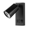 ΑΠΛΙΚΑ ΚΡΕΒΑΤΙΟΥ ΑΝΑΓΝΩΣΗΣ ΜΕ USB TYPE C 5W 3000K 150X80X145mm ΜΑΥΡΗ ARTE ILLUMINA CHARGE