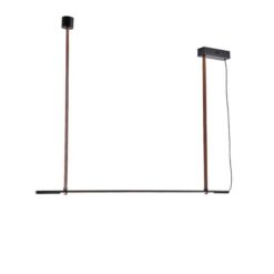 ΦΩΤΙΣΤΙΚΟ ΚΡΕΜΑΣΤΟ ΜΕΤΑΛΛΟ LED 21W 3000K 2100Lm 1400X60X1200mm ΜΑΥΡΟ ARTE ILLUMINA LINEA