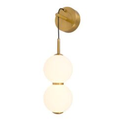 ΑΠΛΙΚΑ ΤΟΙΧΟΥ ΜΕΤΑΛΛΙΚΗ LED 9W 3000K 702Lm  160 Χ430mm ΜΠΡΟΝΖΕ-ΛΕΥΚΟ ARTE ILLUMINA TREA