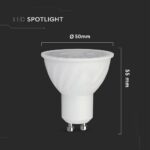 LED Λάμπα Spot GU10 6W V-TAC 38° 445lm 4000K – 211901