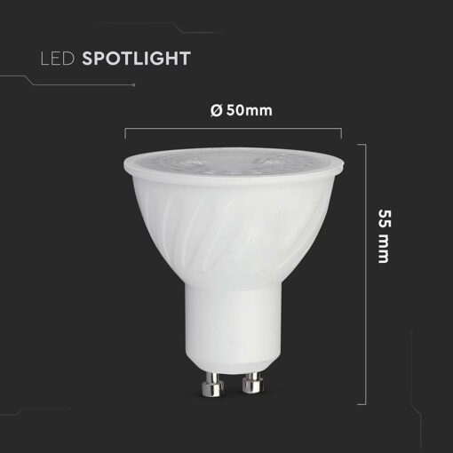 LED Λάμπα Spot GU10 6W V-TAC 38° 445lm 4000K – 211901