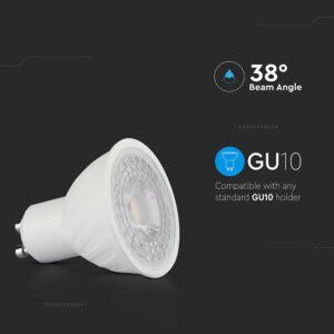 LED Λάμπα Spot GU10 6W V-TAC 38° 445lm 4000K – 211901