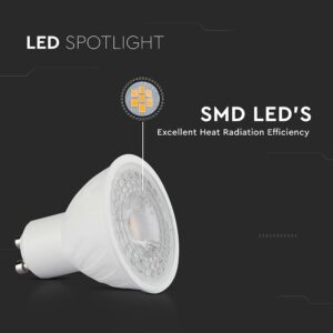 LED Spotlight – 6W GU10 Ripple Plastic 3000K 110°V-TAC  211921