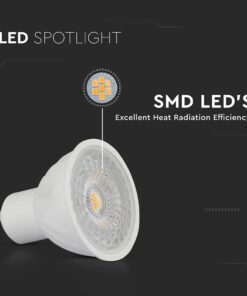 LED Λάμπα Spot GU10 6W V-TAC Dimmable 110° 445lm Θερμό Λευκό 3000K – 211981