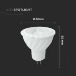 LED Λάμπα MR16 GU5.3 12V DC 6W V-TAC 38° 455lm Φυσικό Λευκό 4000K – 212081