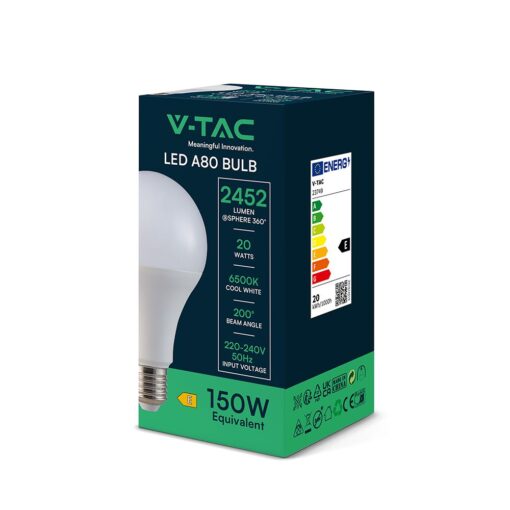 LED Bulb – 20W A80 Е27 Thermoplastic 6400K        V-TAC  23749