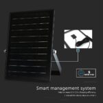 10W LED Ηλιακός Προβολέας Μαύρος 4000K+6000K με Ανιχνευτή Κίνησης & Τηλεχειριστήριο IP65 V-TAC  23756