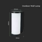 Φωτιστικό Τοίχου 12W LED Μαύρο IP65 CCT V-TAC 23758