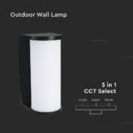 Φωτιστικό Τοίχου 12W LED Μαύρο IP65 CCT V-TAC 23758