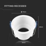 GU10 Fitting Round Aluminum Body Deep Anti Glare White Body With Hoyne CombV-TAC  23761