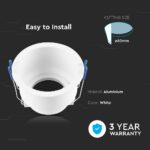 GU10 Fitting Round Aluminum Body Deep Anti Glare White Body With Hoyne CombV-TAC  23761