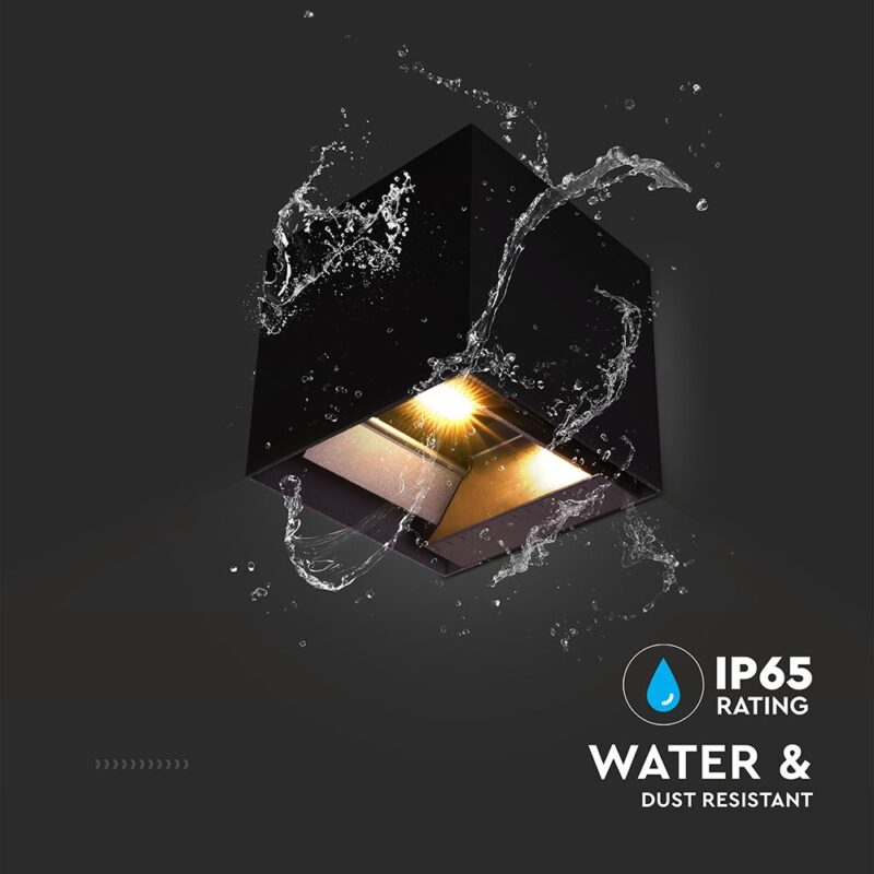 Ηλιακό Φωτιστικό Τοίχου LED 9W Down Μαύρο με Ανιχνευτή Κίνησης IP65 3σε1 V-TAC 23770