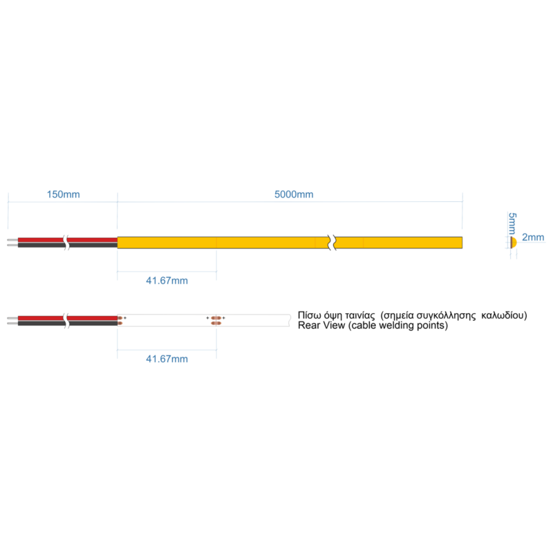 Ταινία LED LINE 6W Dimmable 564lm/m 24V CRI90 6000K 5M – 2-CL502007
